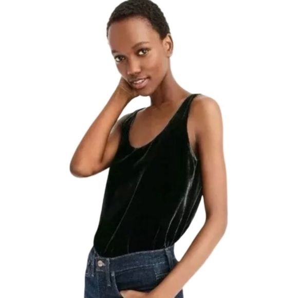 J Crew Velvet Black Tank Top Sz 00 - Picture 8 of 8